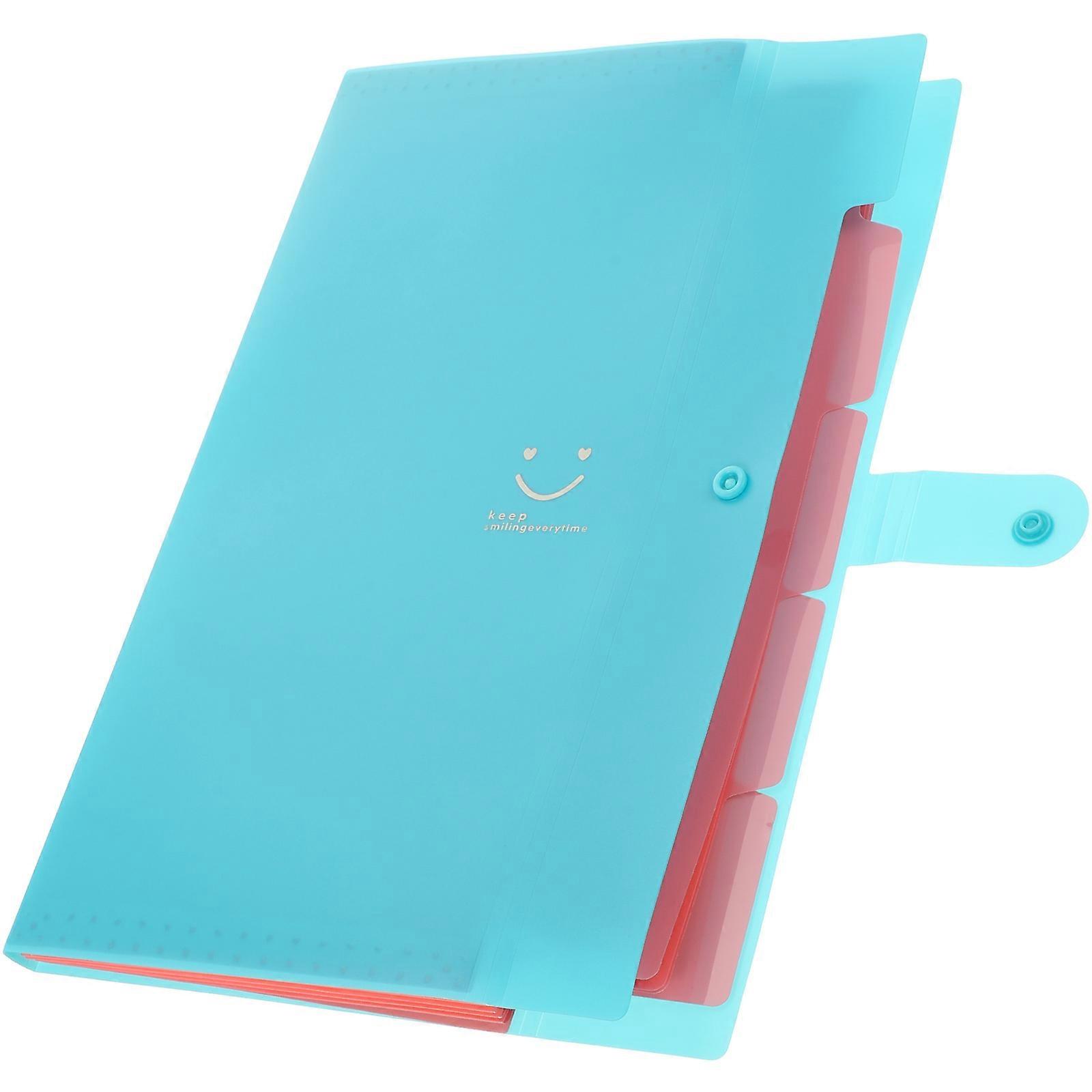 Expanding File Folder Organizer with Five Pockets 2Pcs for Document Storage