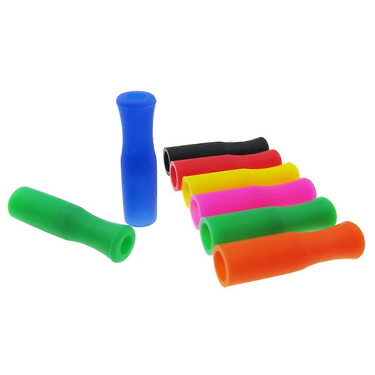 Silicone Straw Tips Reusable Covers for Drinking 150Pcs Random Multicolored Set