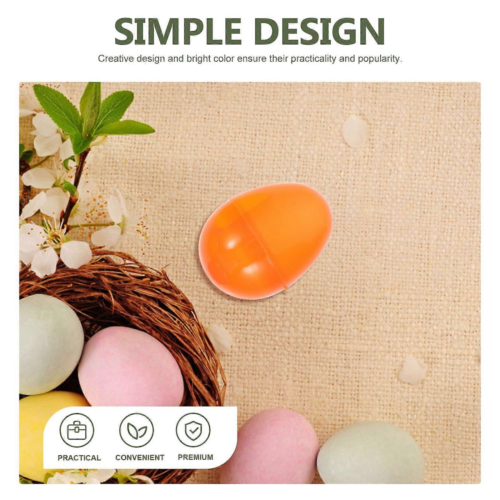 50pcs Easter Eggs Empty Eggs Plastic Egg Playthings Fillable Plastic Easter Eggs