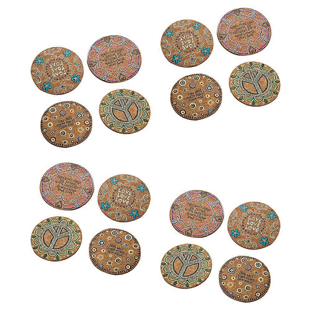 Natural Cork Coasters Heat Resistant Pot Holder Function 16Pcs Set