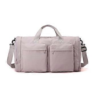 Bolsa de ginástica dobrável unissex em nylon – Compartimento para sapatos e bolso impermeável – Ideal para viagens, academia e natação – Perfeita para o fim de semana.