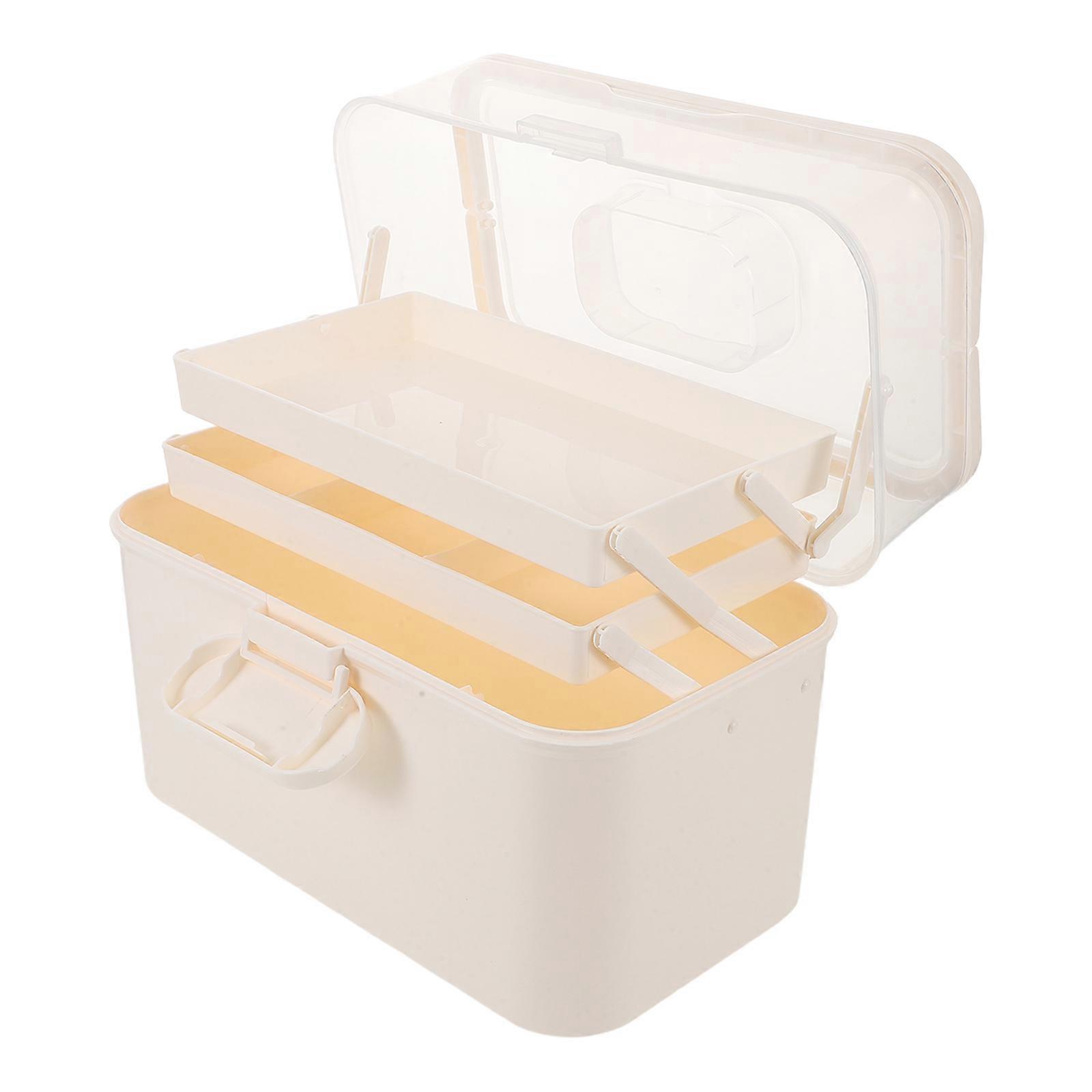 Multifunction Emergency Kit Plastic Organizer Box for Storage 3 Layer Portable Case