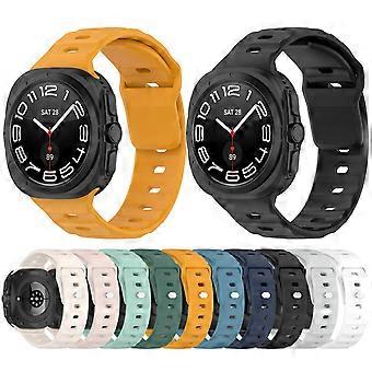 Für Samsung Galaxy Watch Ultra 47mm Einfarbige Reverse Buckle Silikon Uhrenarmband