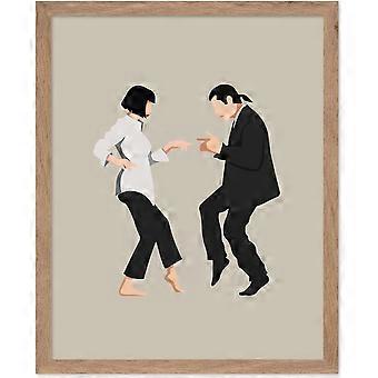 Quebra-cabeça de madeira com estampa de casal dançando, estilo icônico - 002