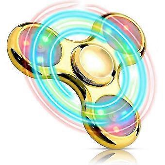 Metalen LED-fidgetspinner met lichtshow - Feestartikel met spectaculaire lichteffecten - Sensorisch speelgoed voor kinderen en volwassenen ter verlichting van angst - Goodh