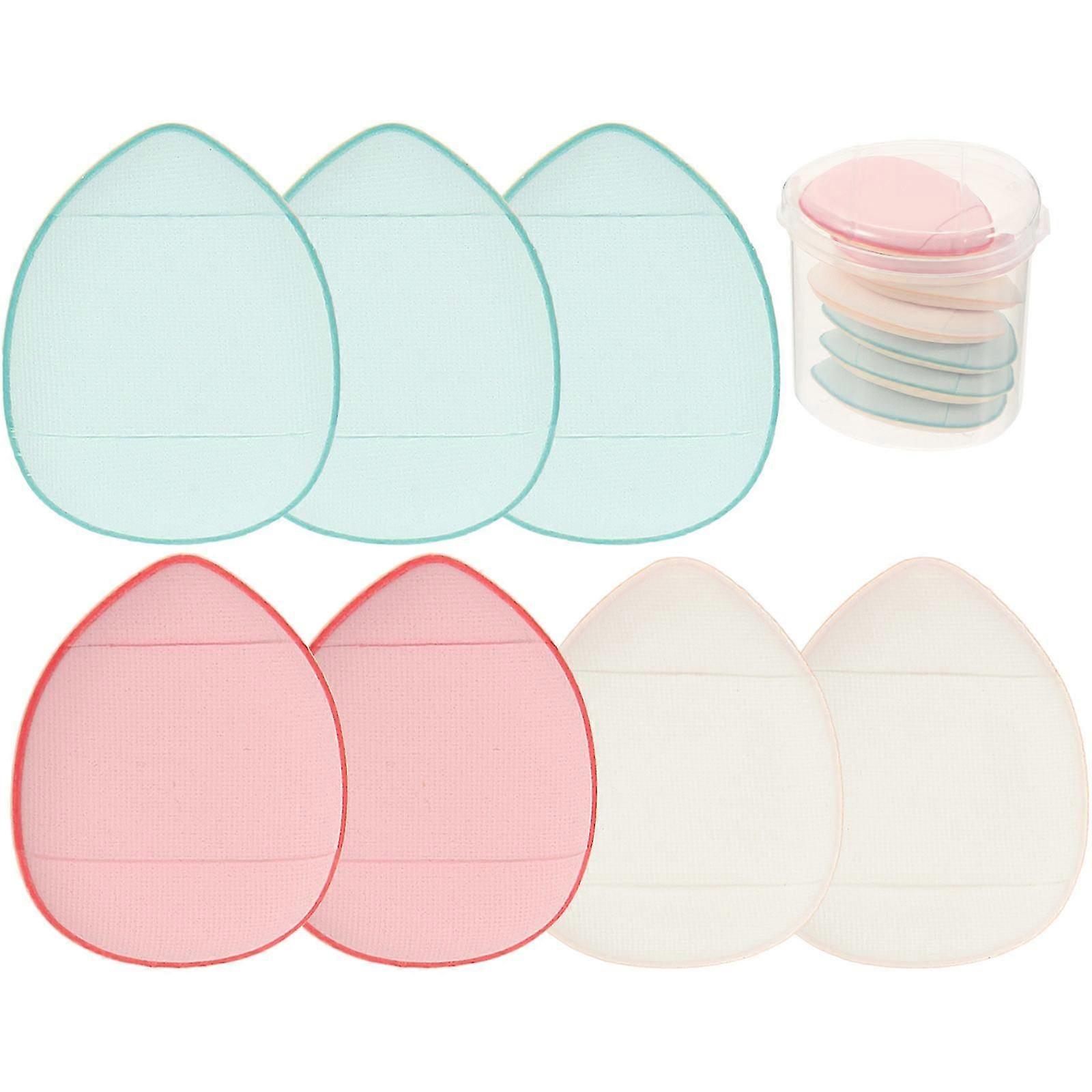 Finger Puff Mini Makeup Puff compatible with Powder Application 7Pcs Assorted Color
