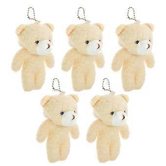 5 stuks knuffelbeerhangers, kleine beren sleutelhangers, tashangers