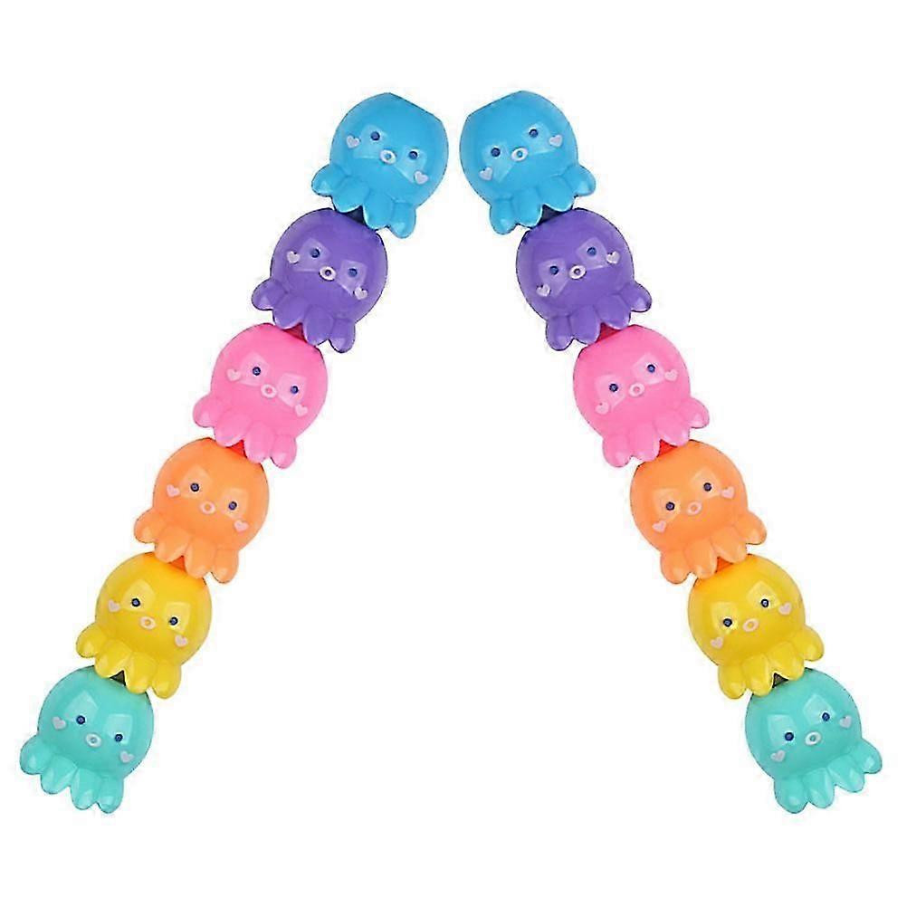 Octopus Shaped Fluorescent Highlighters 2 Sets for Note Taking