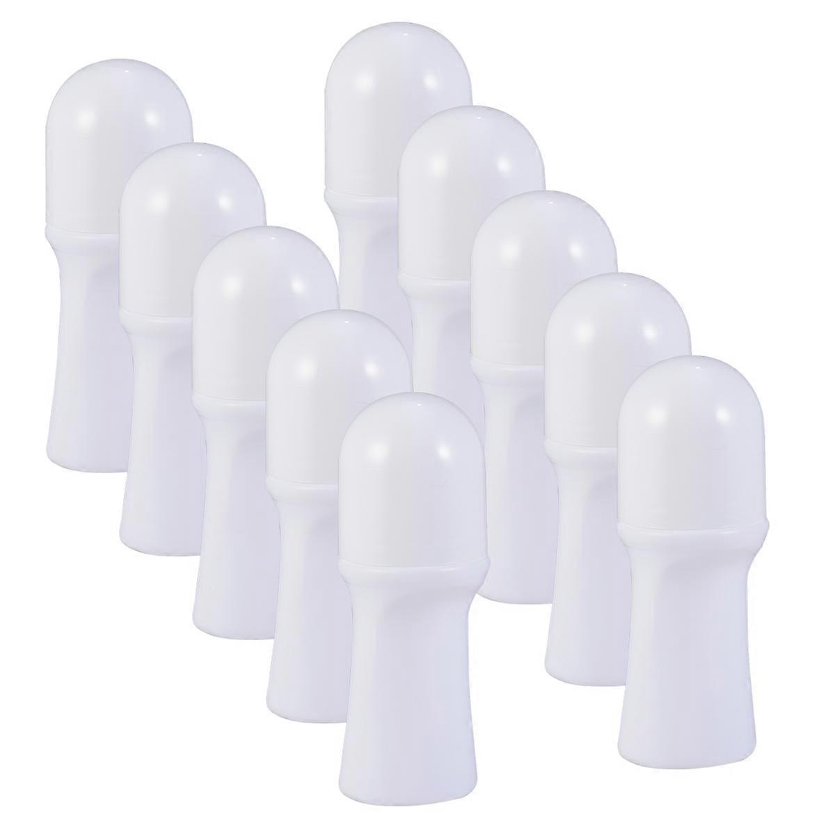 10pcs 50ml Refillable Roller Bottles Plastic Essential Oils Roller Containers