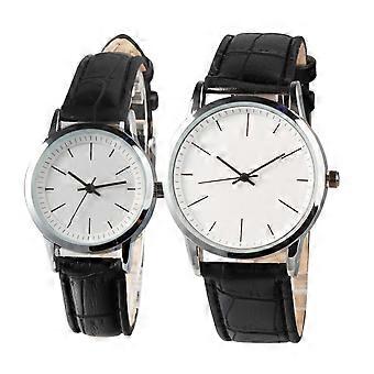 Paarhorloges, modieuze quartzhorloges voor mannen en vrouwen, Valentijnsdagcadeau (2 stuks)