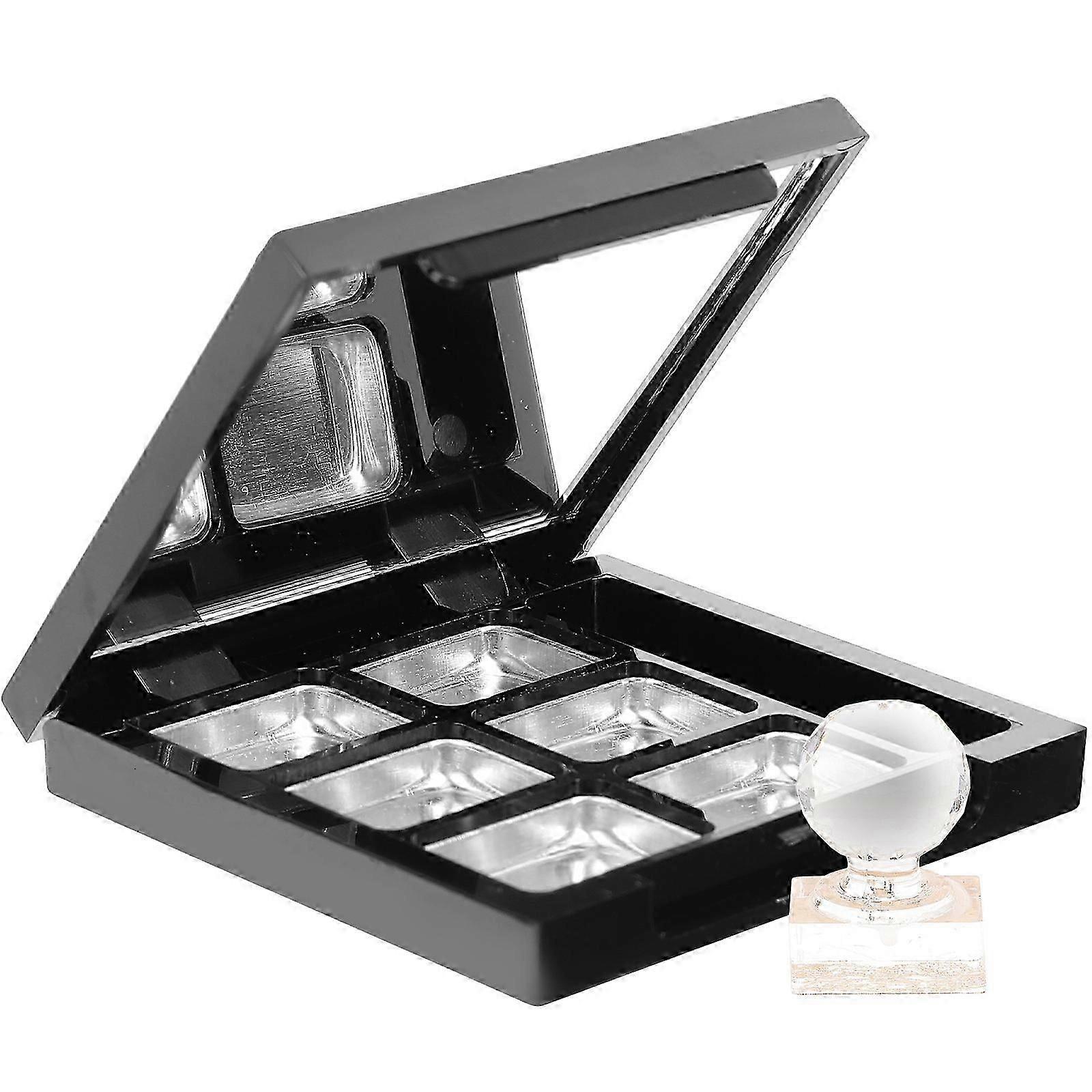 Empty Eyeshadow Case Compact Highlighter Case DIY Projects Assorted Color Plastic Material Cosmetics Storage 1Set