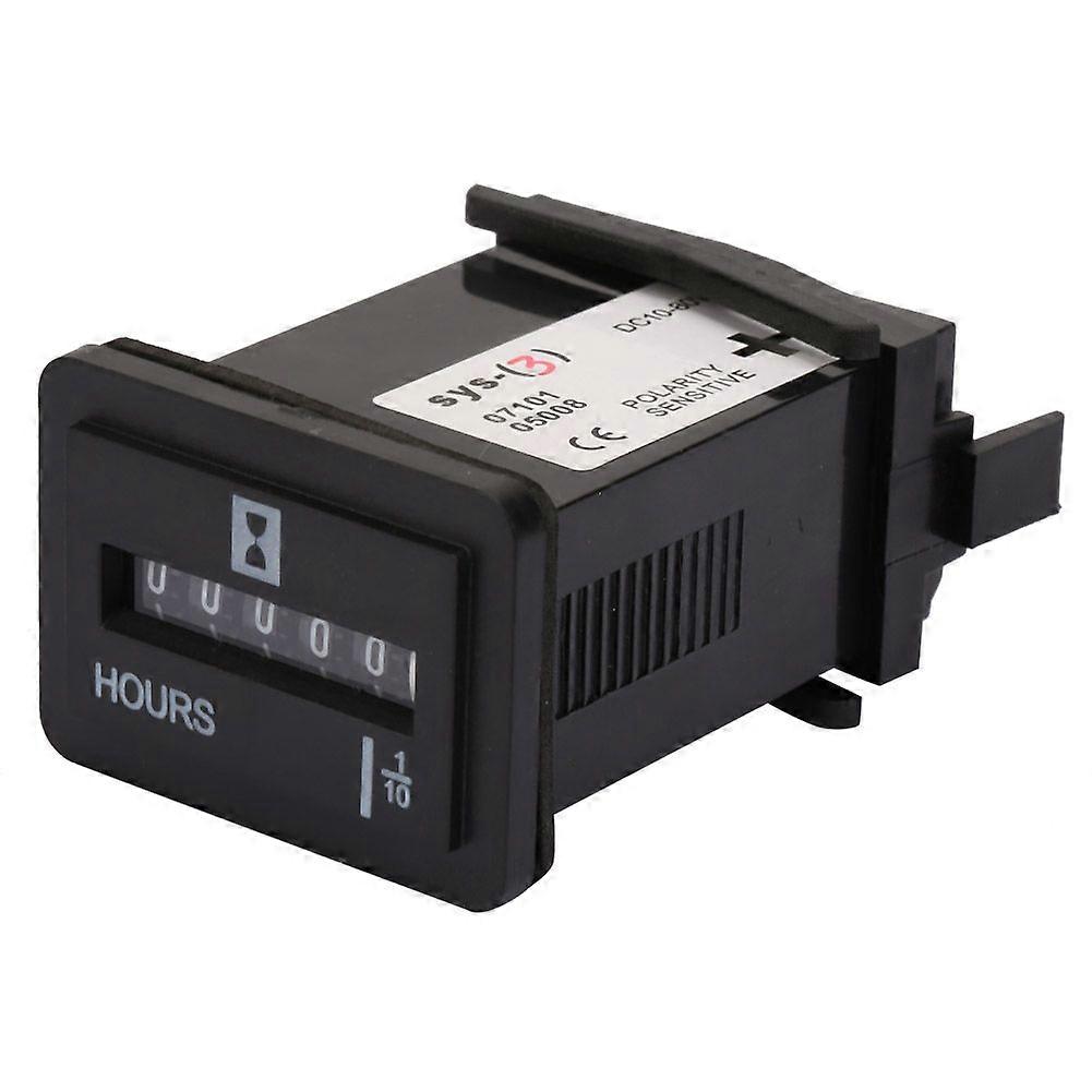 10-80V AC/DC 99999.9 Hours Quartz Hour Meter for Engine Generator Time Counting