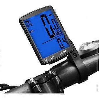 7.8 x 5cmBlue LightWireless LCD Display Bike Speedometer Waterproof Pedometer Speedometer Auto Memory Temperature Measurement