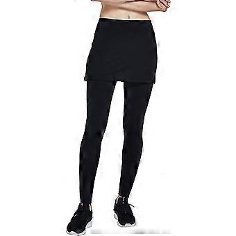 Fleece gevoerde legging met rok tennis rokken met lange legging bevestigd wandelrok met legging