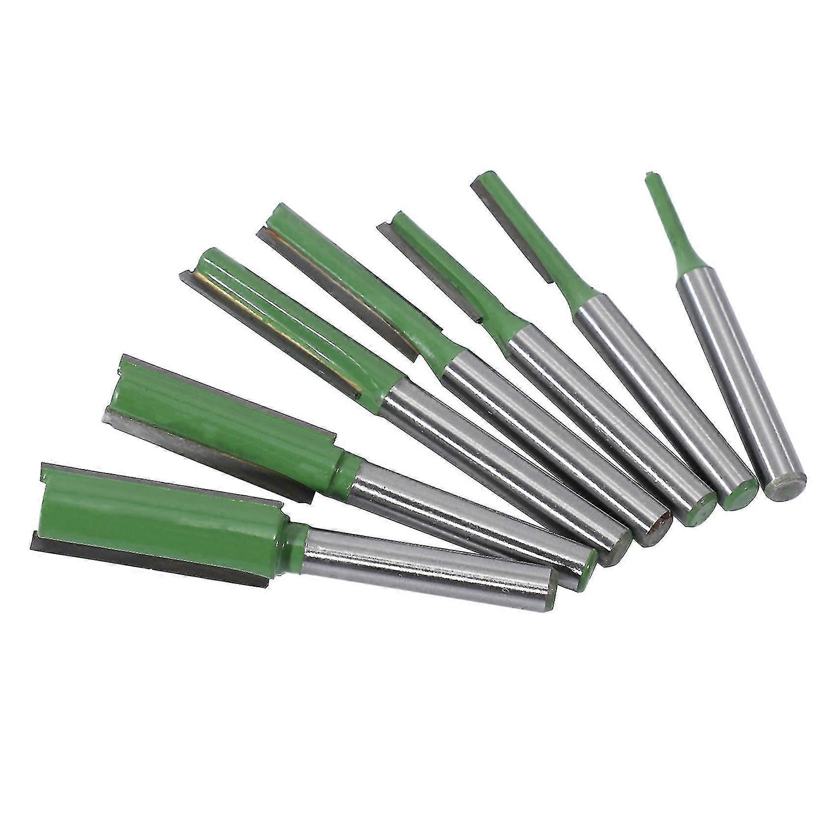 7pcs 6mm Schaft Single Doppelflöte Gerade Bit Fräser