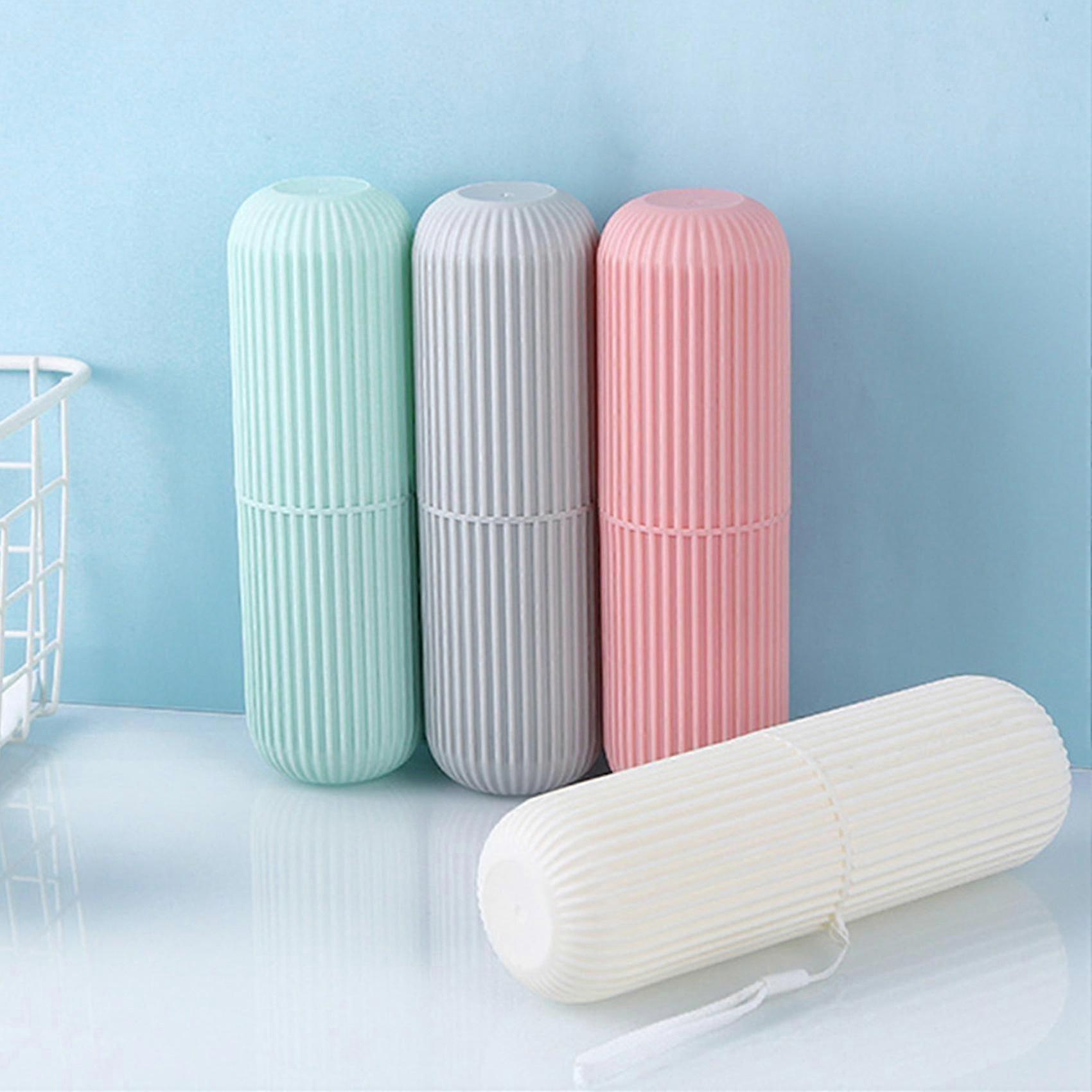 2x Portable Toothbrush Kits Case Toothpaste Cup Holder Box Green