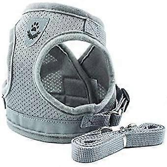 YOITEA Pet Vest Harness Dog Harness and Lead Set Adjustable Soft Mesh Reflective Escape Proof Cat Walking Harness with Leash for Pet Cat Dog Outdoor T