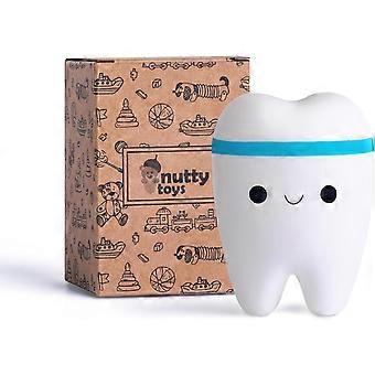 Super långsamt stigande jumbo squishy tand - mjuk och doftande stresslindring för pojkar, flickor, vuxna, bästa påskkorgfyllnadspresentidé för barn, tonåringar, tonåringar