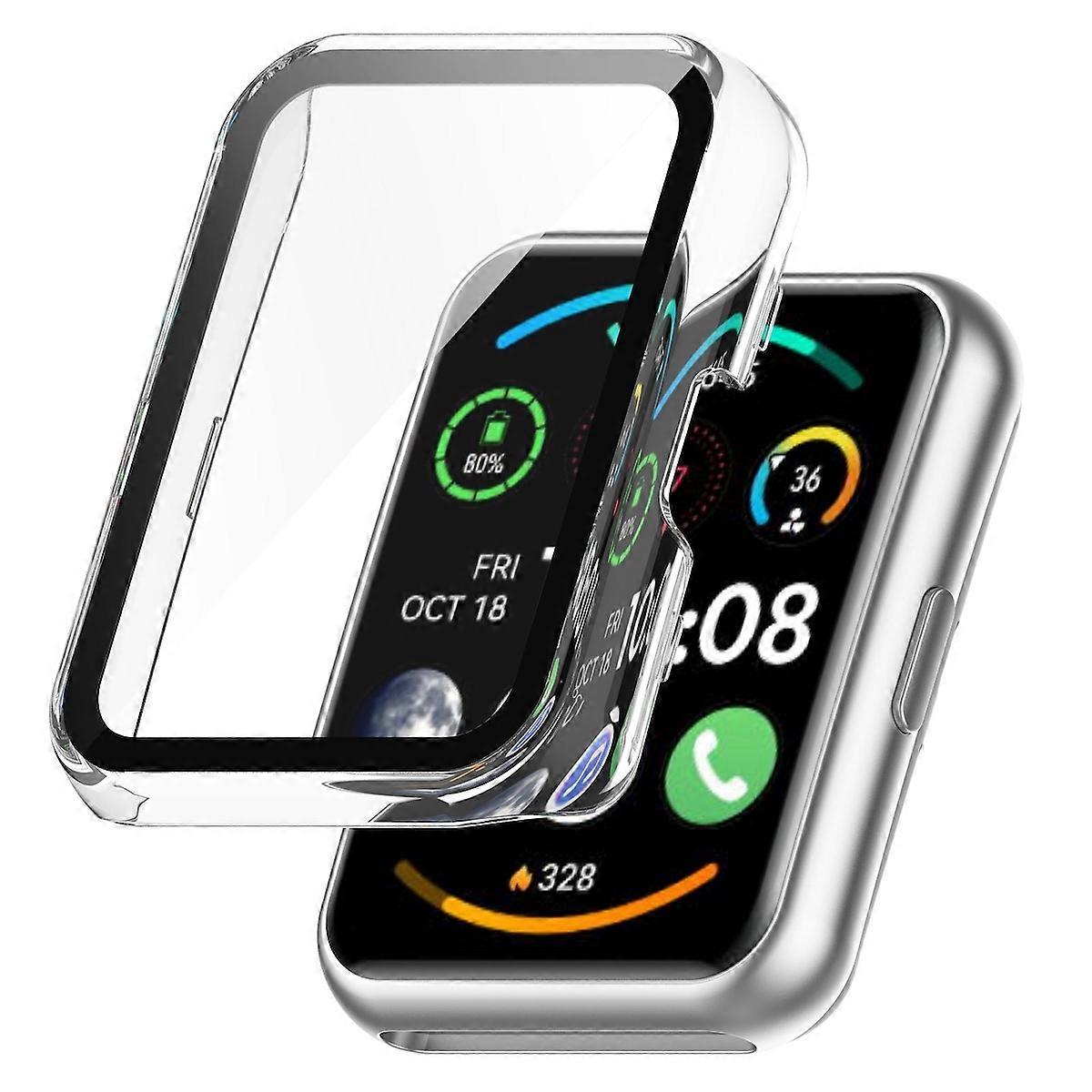 Full Coverage Electroplating TPU Watch Case Transparent for Huawei Watch Fit 2 