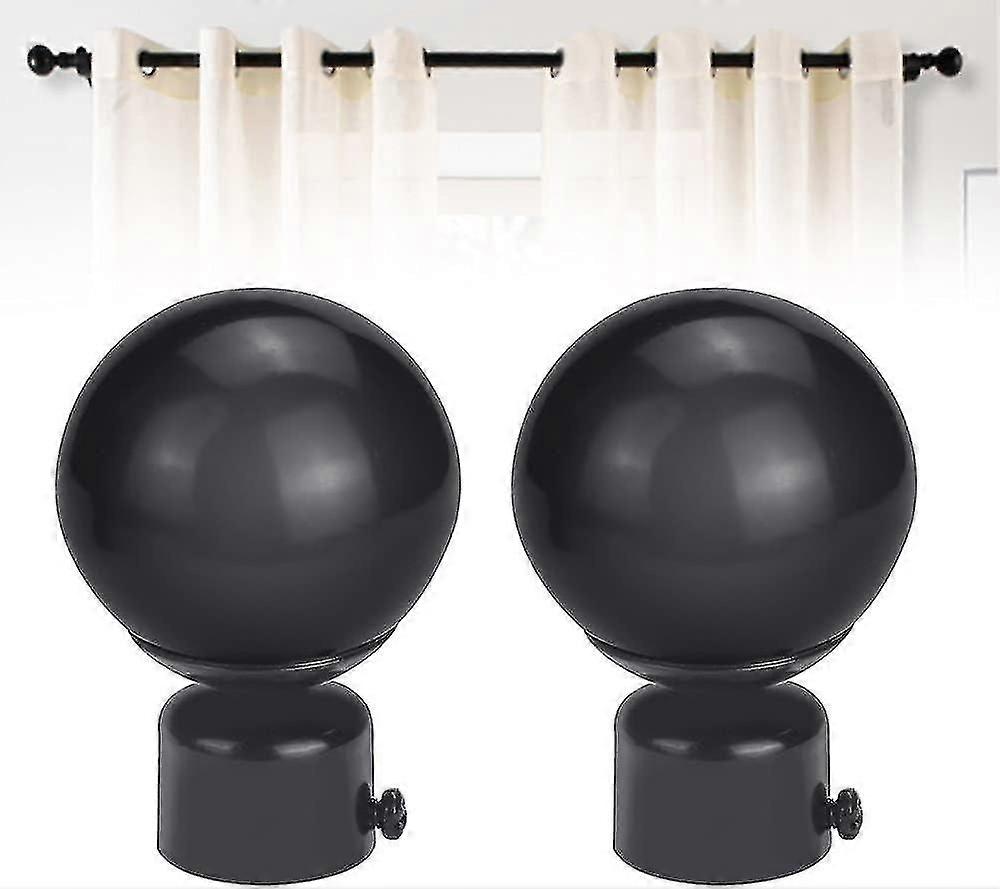Gardinstångslist Round Sphere (2 stycken, svart)