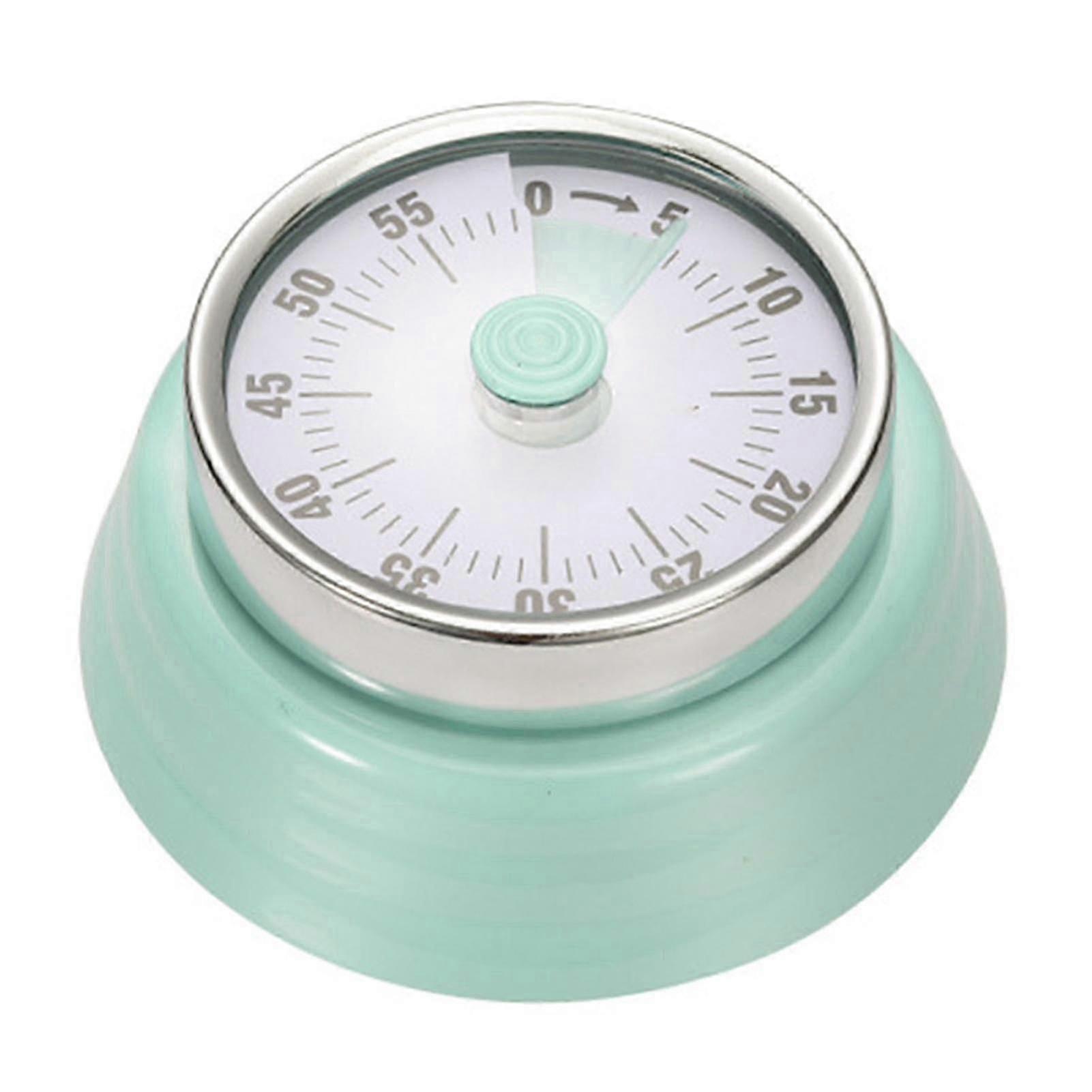 Mint Green Magnetic Mechanical Timer - Classic Kitchen Cooking Timer Clock & Organizer