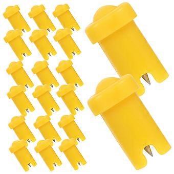 100 Pcs Eyelash Glue Nozzle Caps and Stainless Steel Applicator Needles for Precise Dispensing