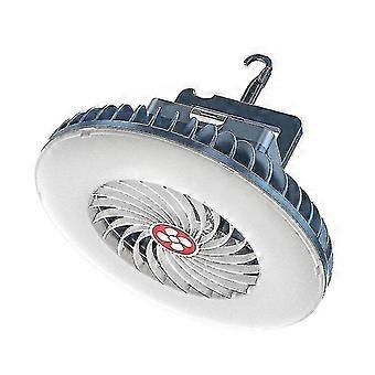 Portable Camping Fan with LED Lantern - Rechargeable, 2400mAh Battery, Quiet, Lightweight, Ideal for Outdoors & Emergencies