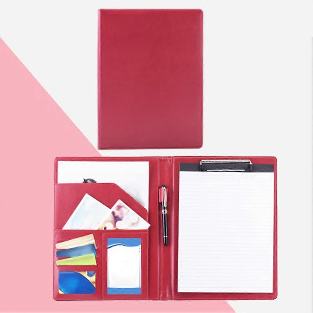 Calculator Board Clip Office File Folder for Organizing Documents A4 Size Red