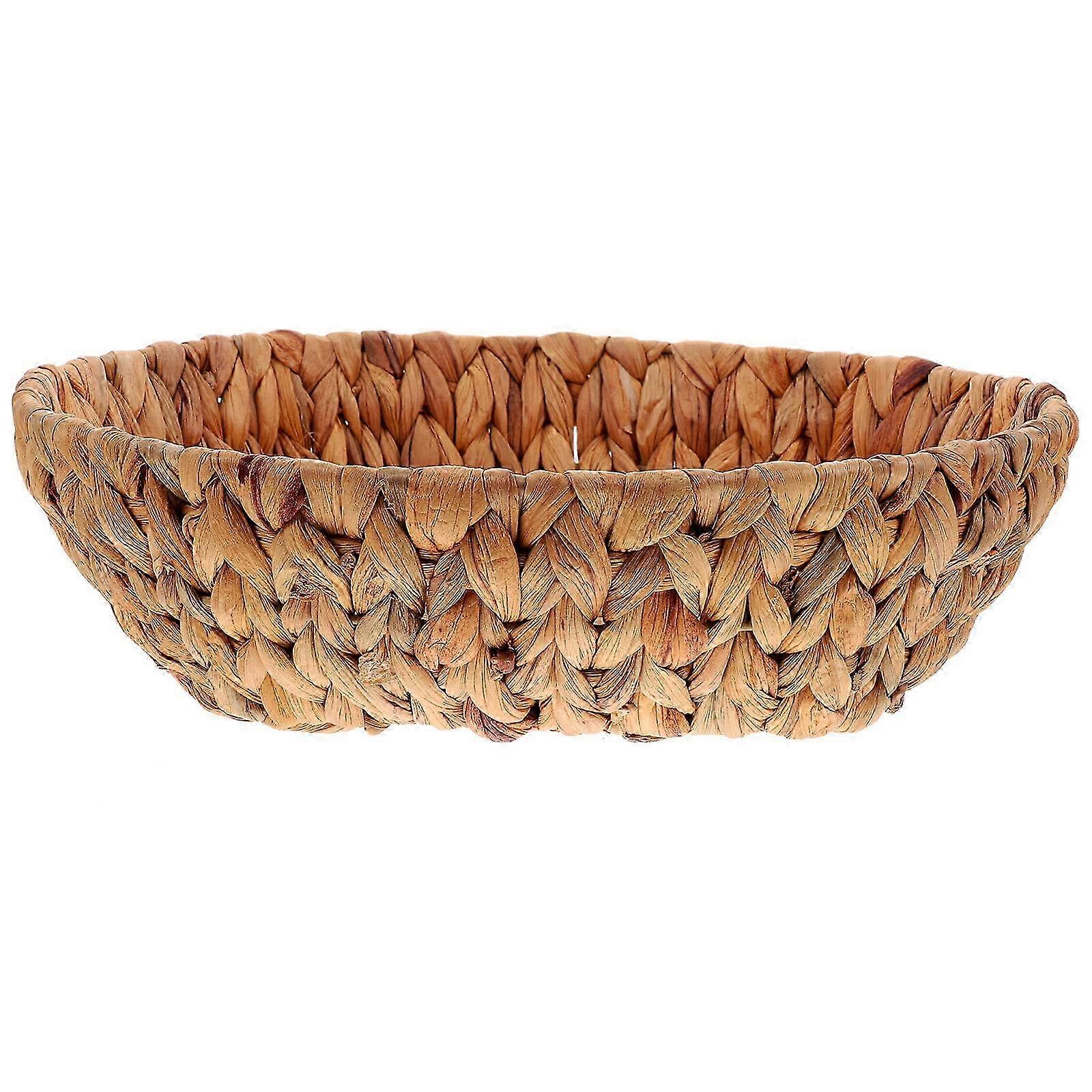 Woven Round Fruit Tray for Storage Use Handmade Bread Basket One Set