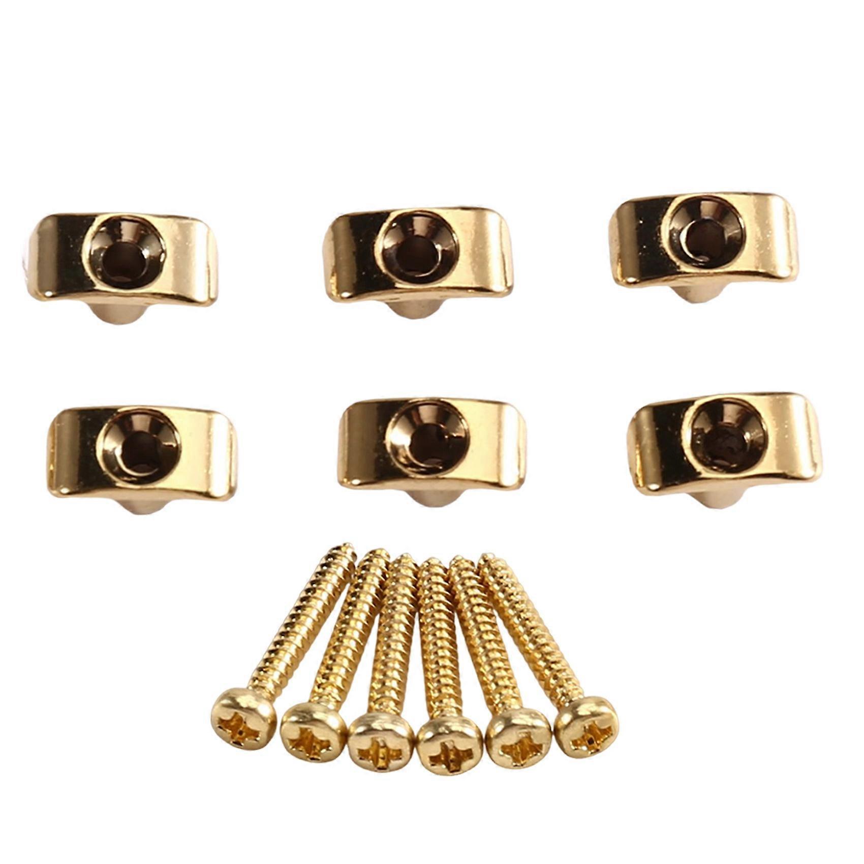 Guitar Roller String Retainers(Set of 6) String Guide, Strings Trees Replacement Part for Electric Guitars