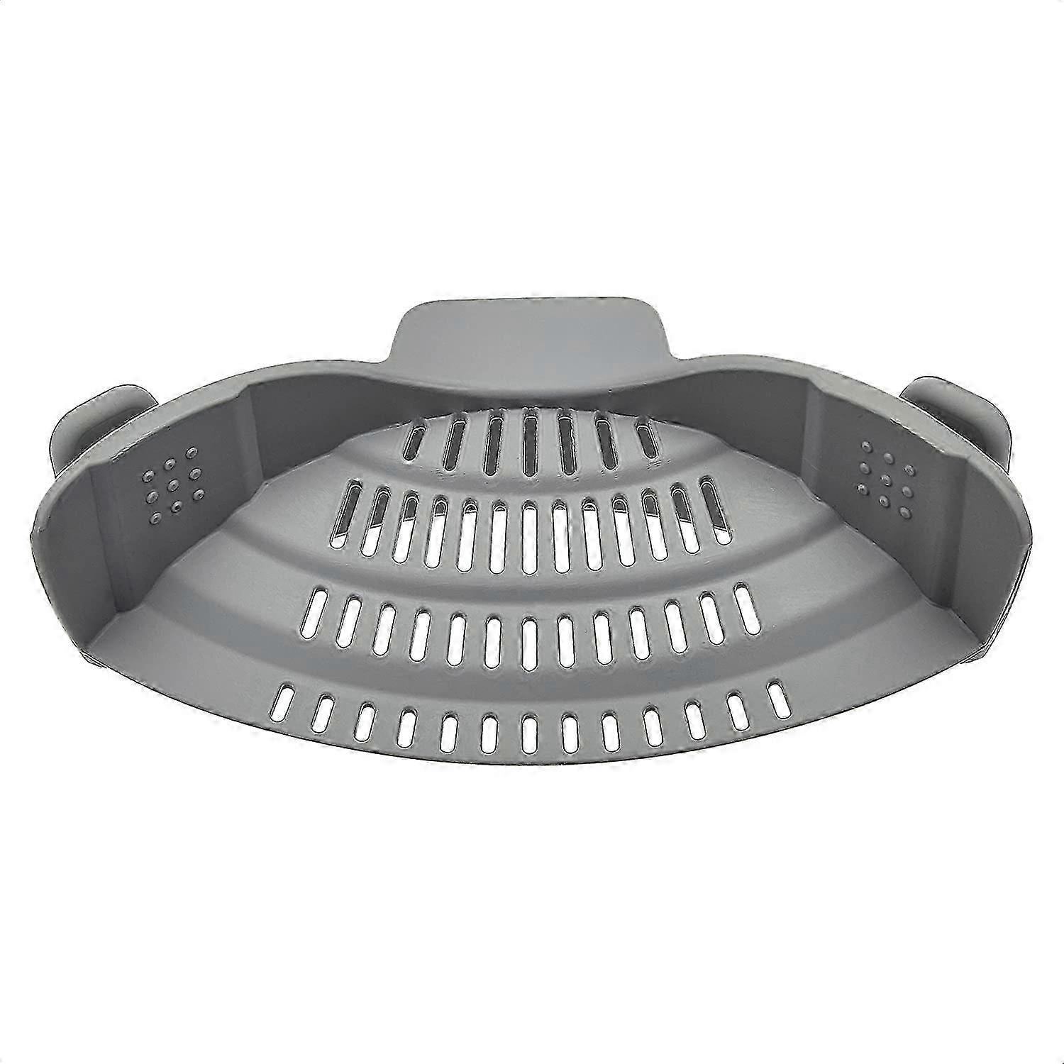 Noodle Strainer, Kitchen Drainer Silicone Pot Side Vegetable Drainer