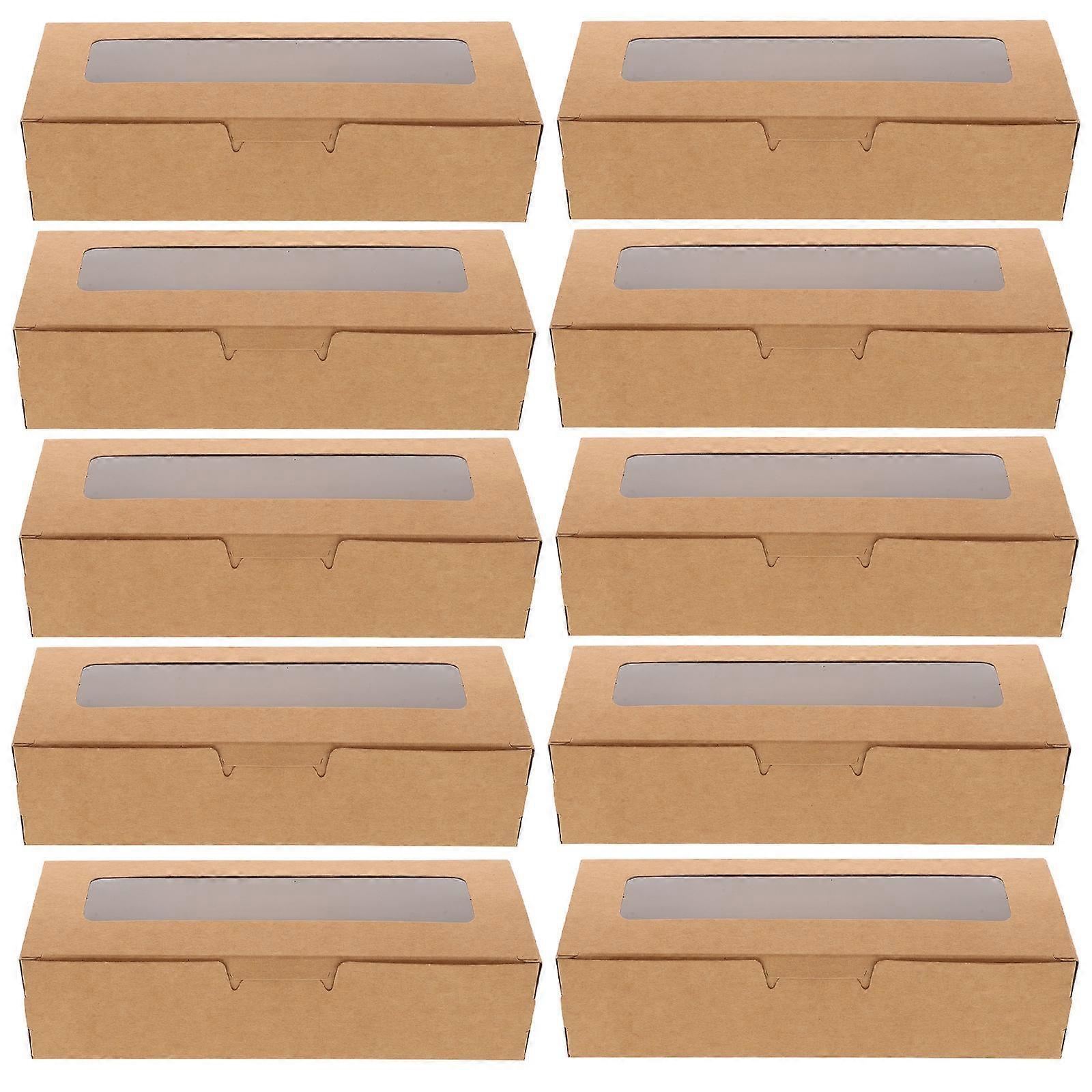 12pcs Treat Boxes Cookie Packaging Boxes Baking Dessert Boxes Macaron Boxes