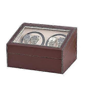 Carretero de cuero 4 plus 6 Caja de reloj de alta gama Reloj mecánico automático