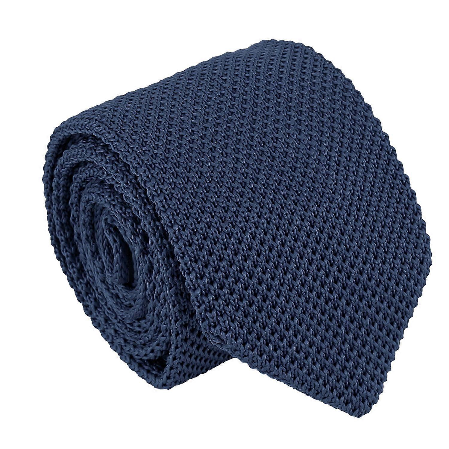 Midnight Blue Knitted Slim Tie
