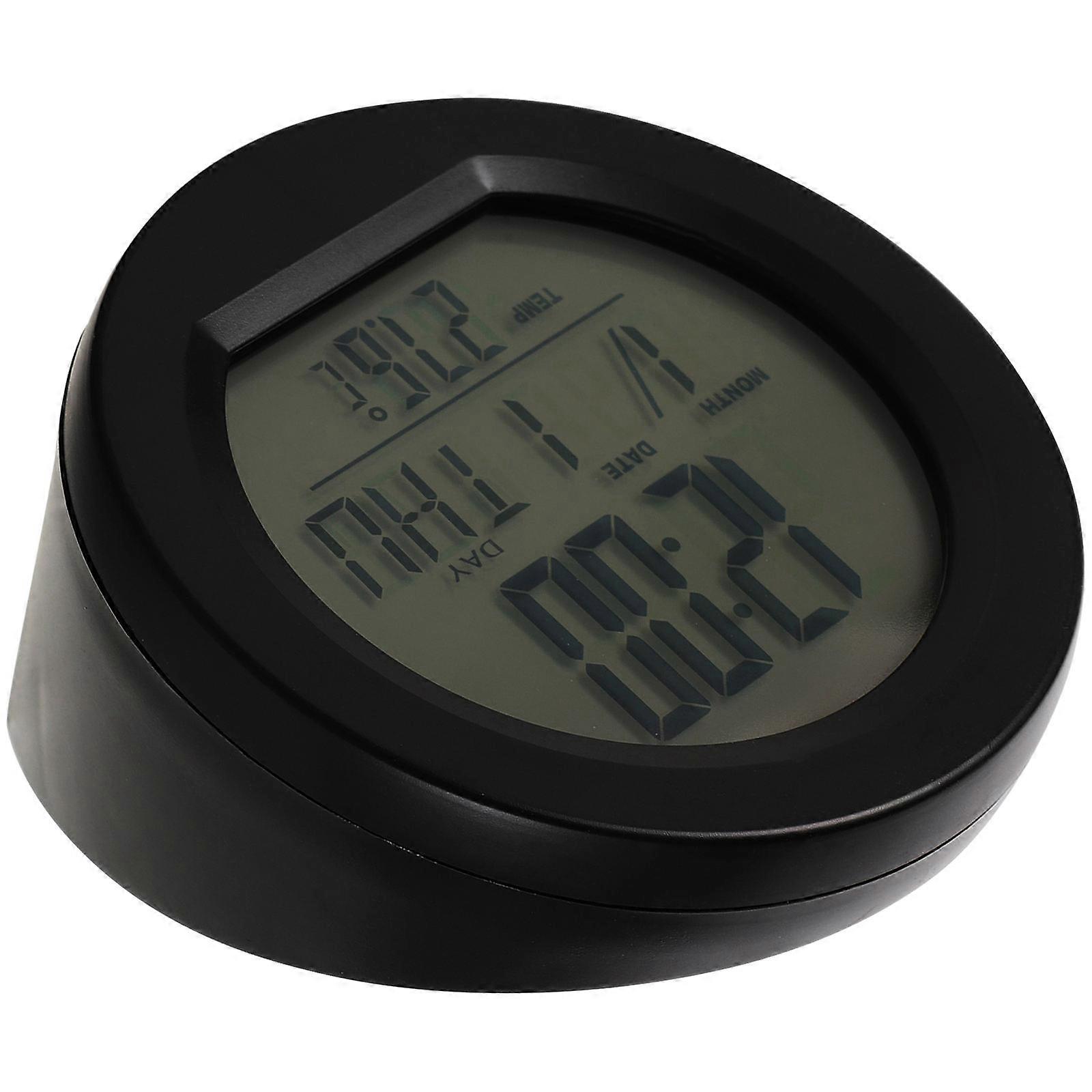 Solar Powered Clock Car Clock for Dash Temperature Display
