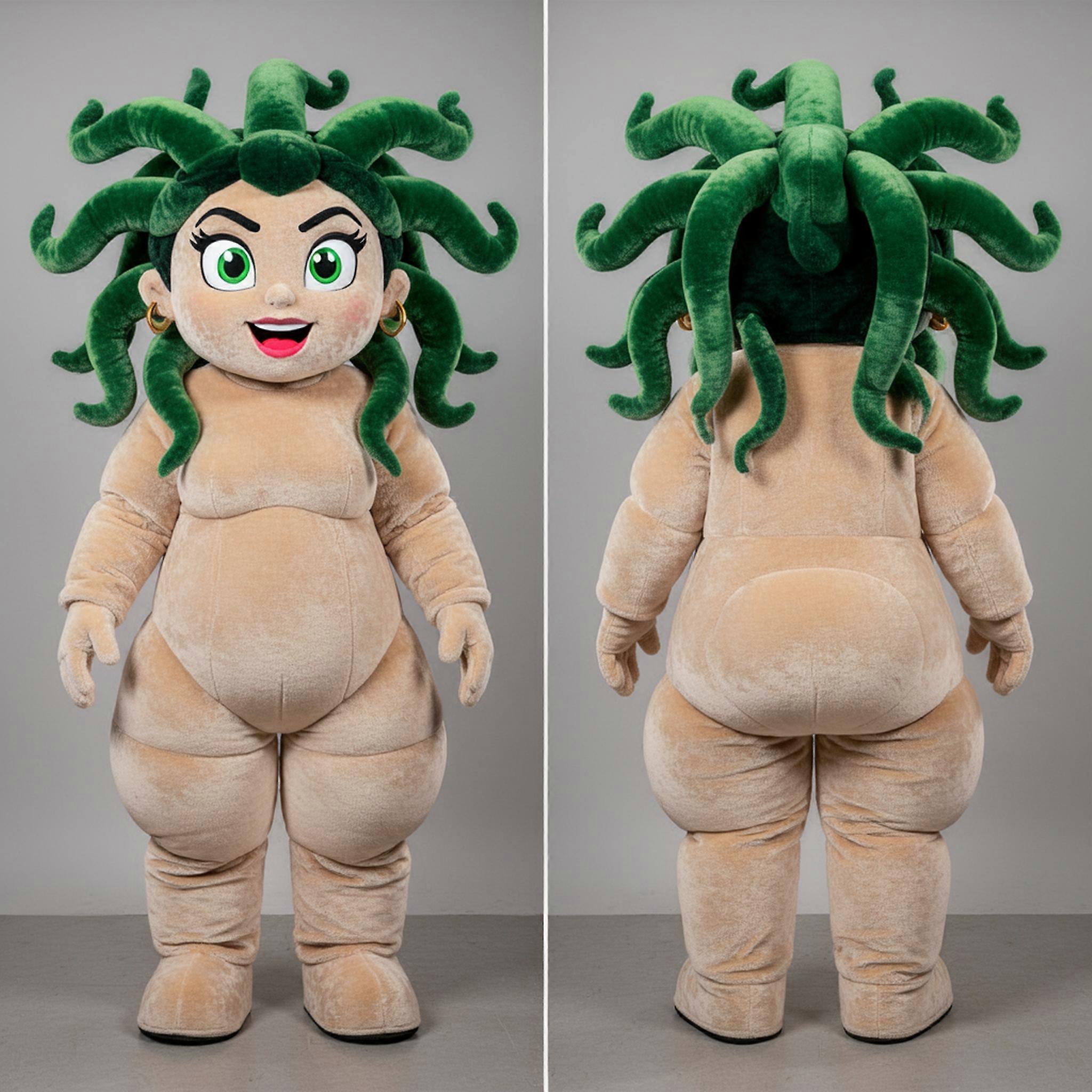 MASTICOT Beige Detailed Medusa Mascot