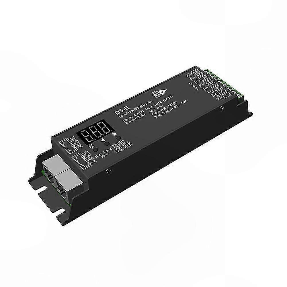 DC12-48V Constant Voltage DMX512 & RDM Decoder, 5-Channel x 4A, D5-E
