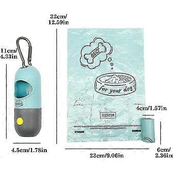 Dog Poop Pickup Bags Dispenser With Led Flash compatible with Pet Wal Outdoor
