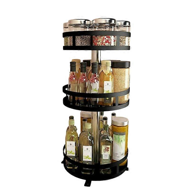Rotating Adjustable Multi-Tier Spice Rack