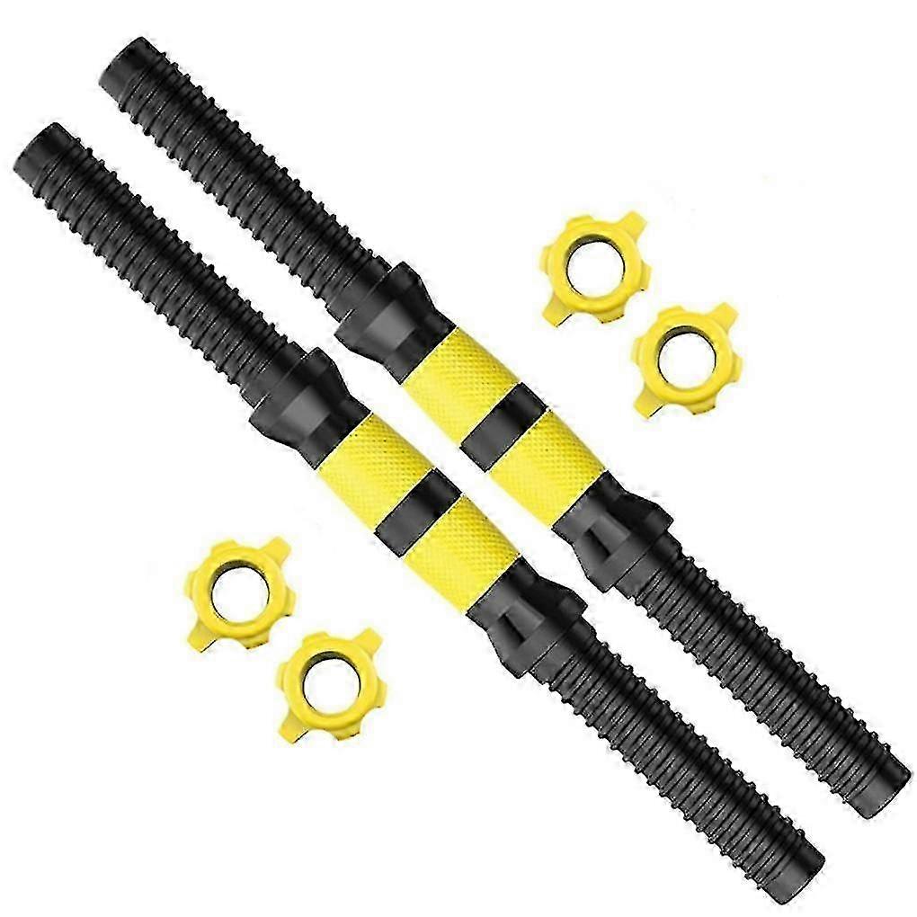 40cm Threaded Dumbbell Handles Adjustable Bars with Safety Locks