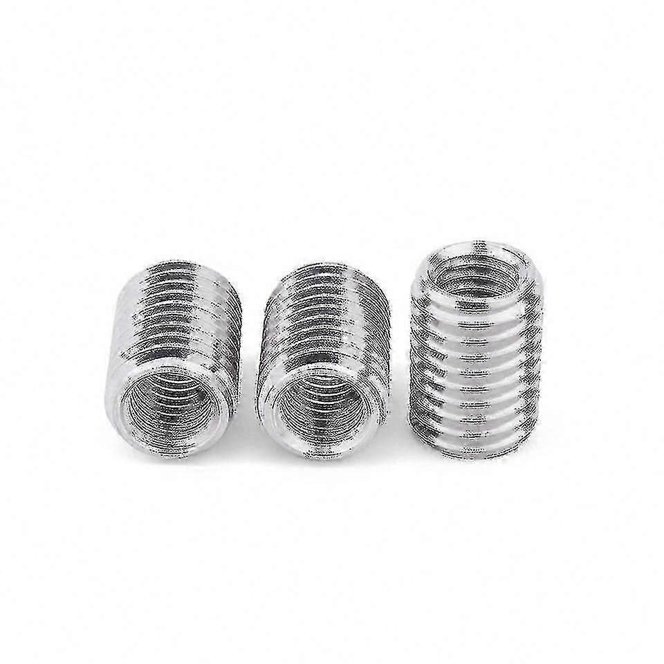 M12 Outer to M10 Inner Thread Conversion - 5pcs Threaded Hollow Tube Coupler Adapter
