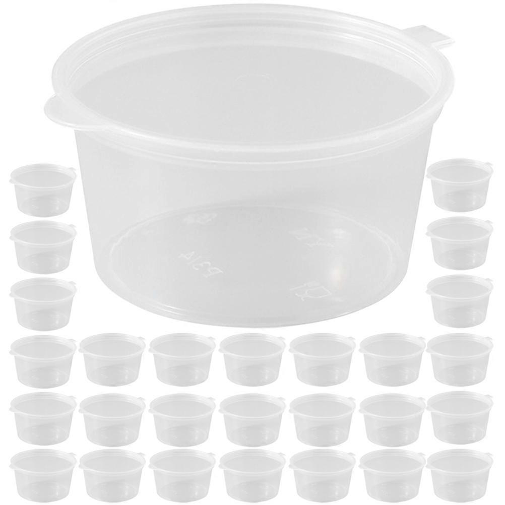 Transparent Sauce Box for Storage Use 100Pcs Plastic Reusable Condiment Cups