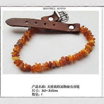 Unpolished Amber Cat Dog Collar