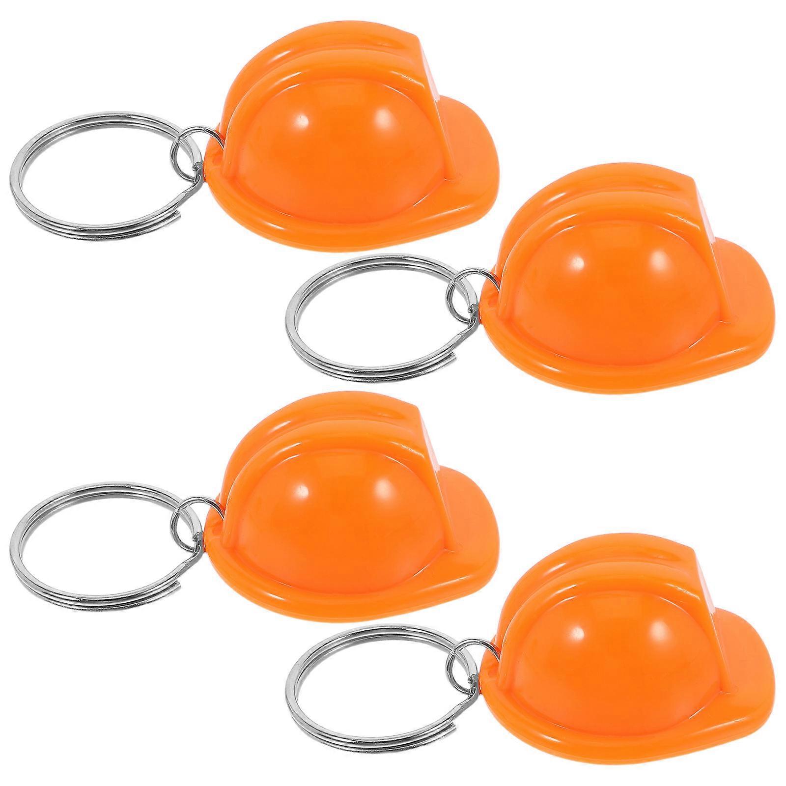 12Pcs Mini Construction Hat Keychains for Fun Decorative Use