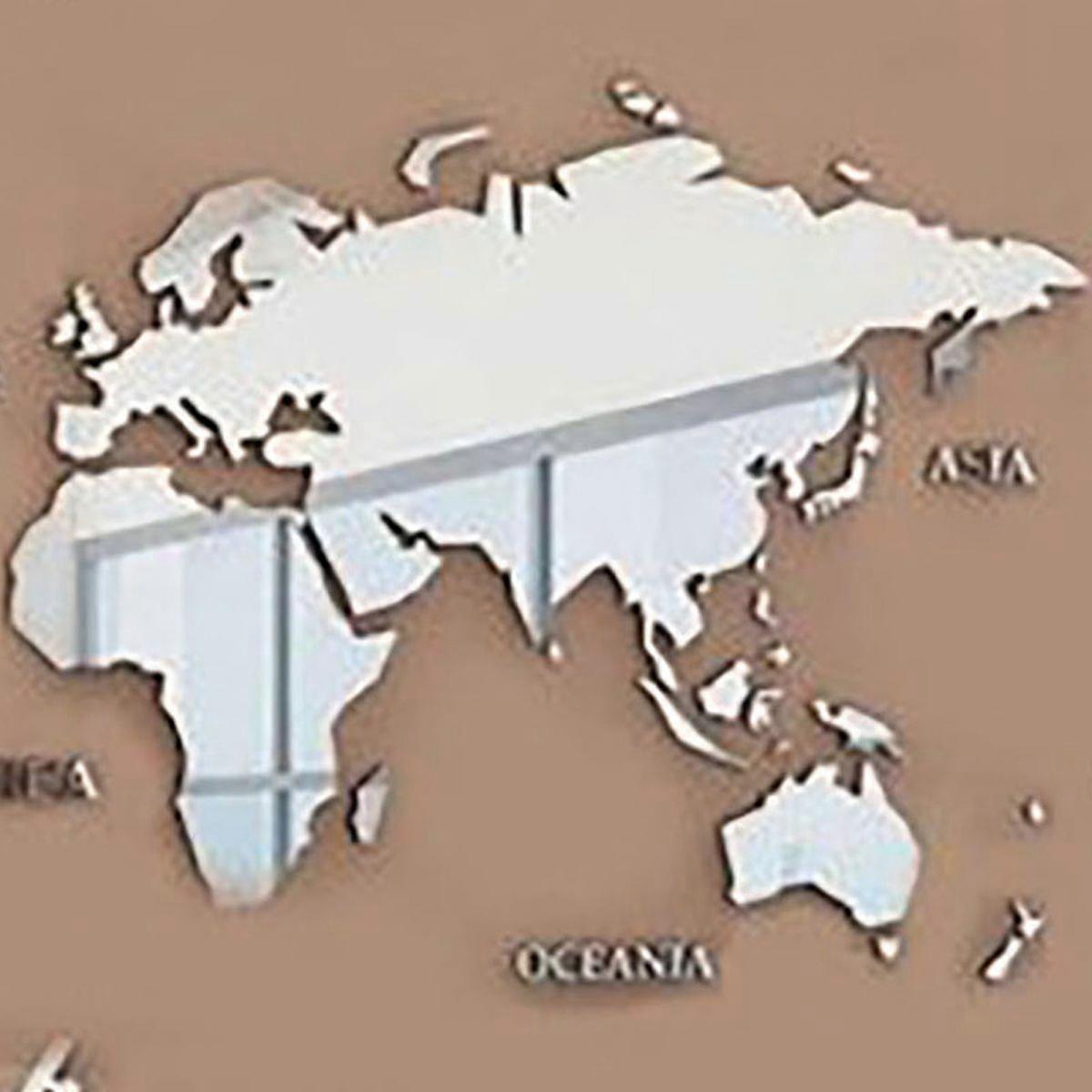 Matte Finish Removable 3D World Map Wall Stickers