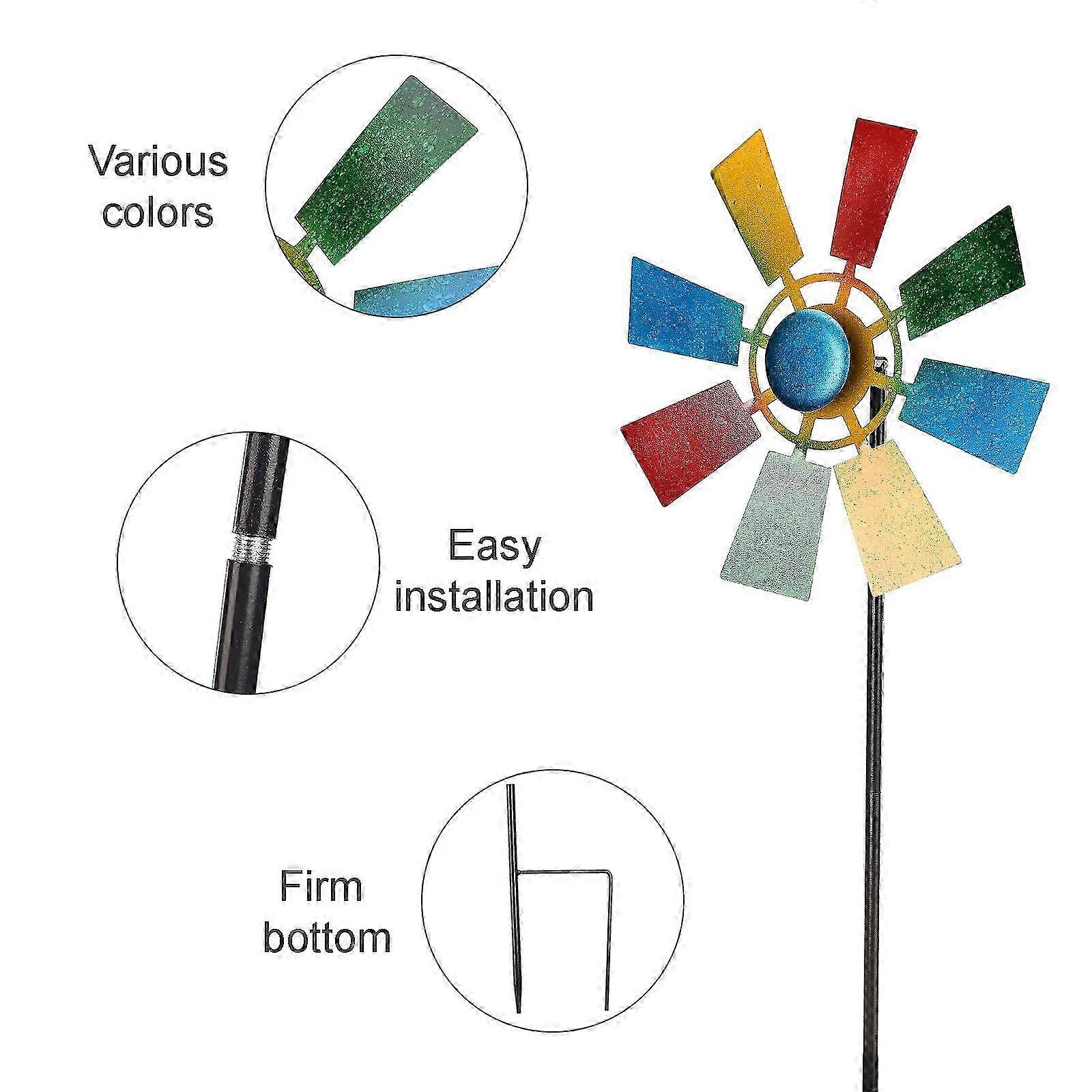 119cm Colourful Iron Windmill