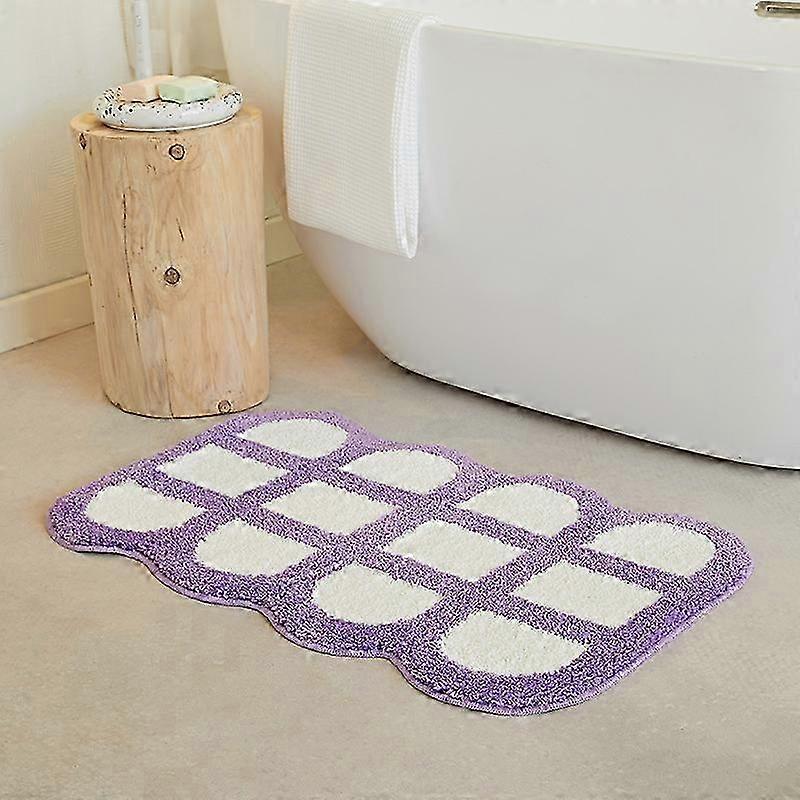 Tufted Plaid Non-Slip Floor Mat