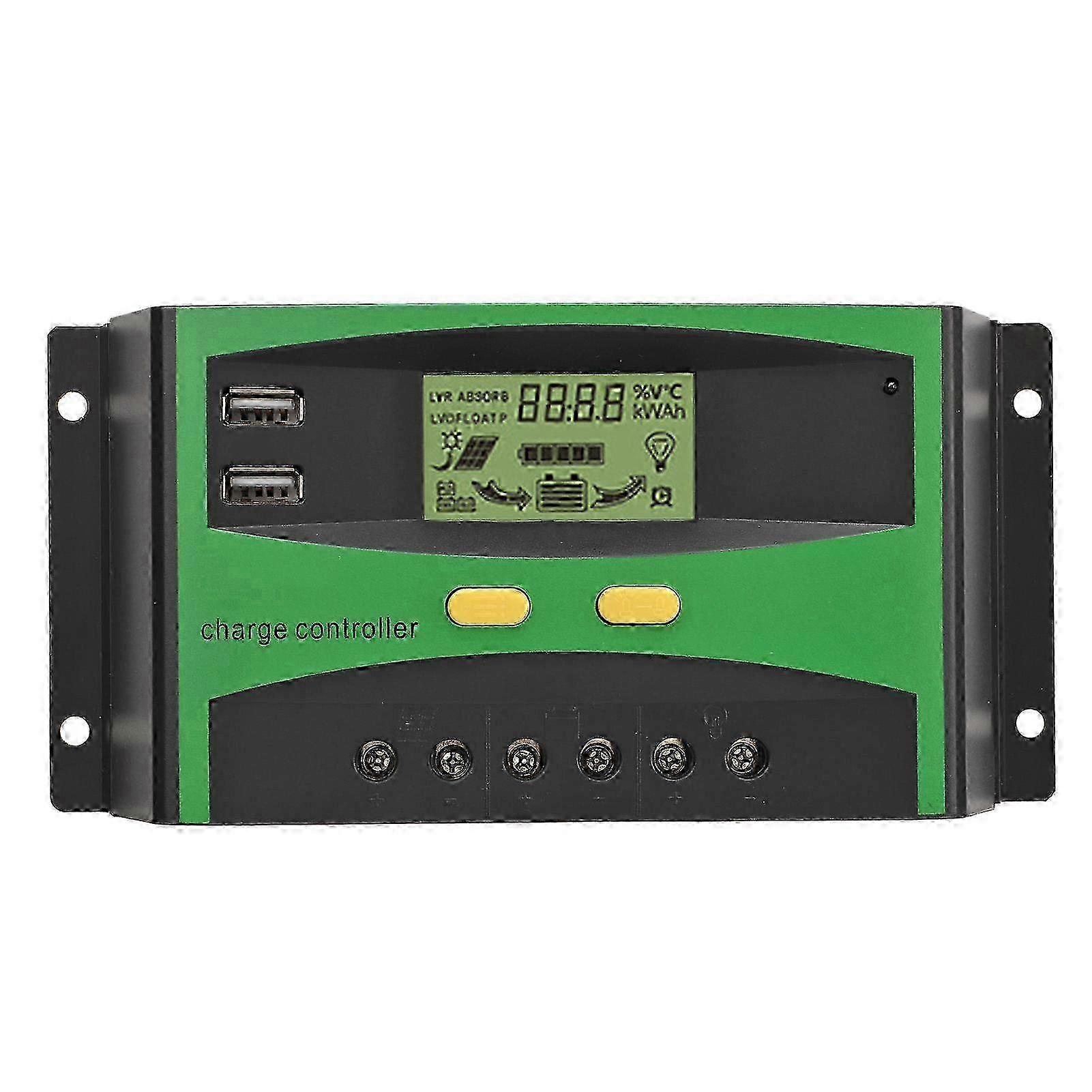 Solar Charge Controller Automatic Recognition LCD Screen Current Display Intelligent Solar Regulator 12V 24V