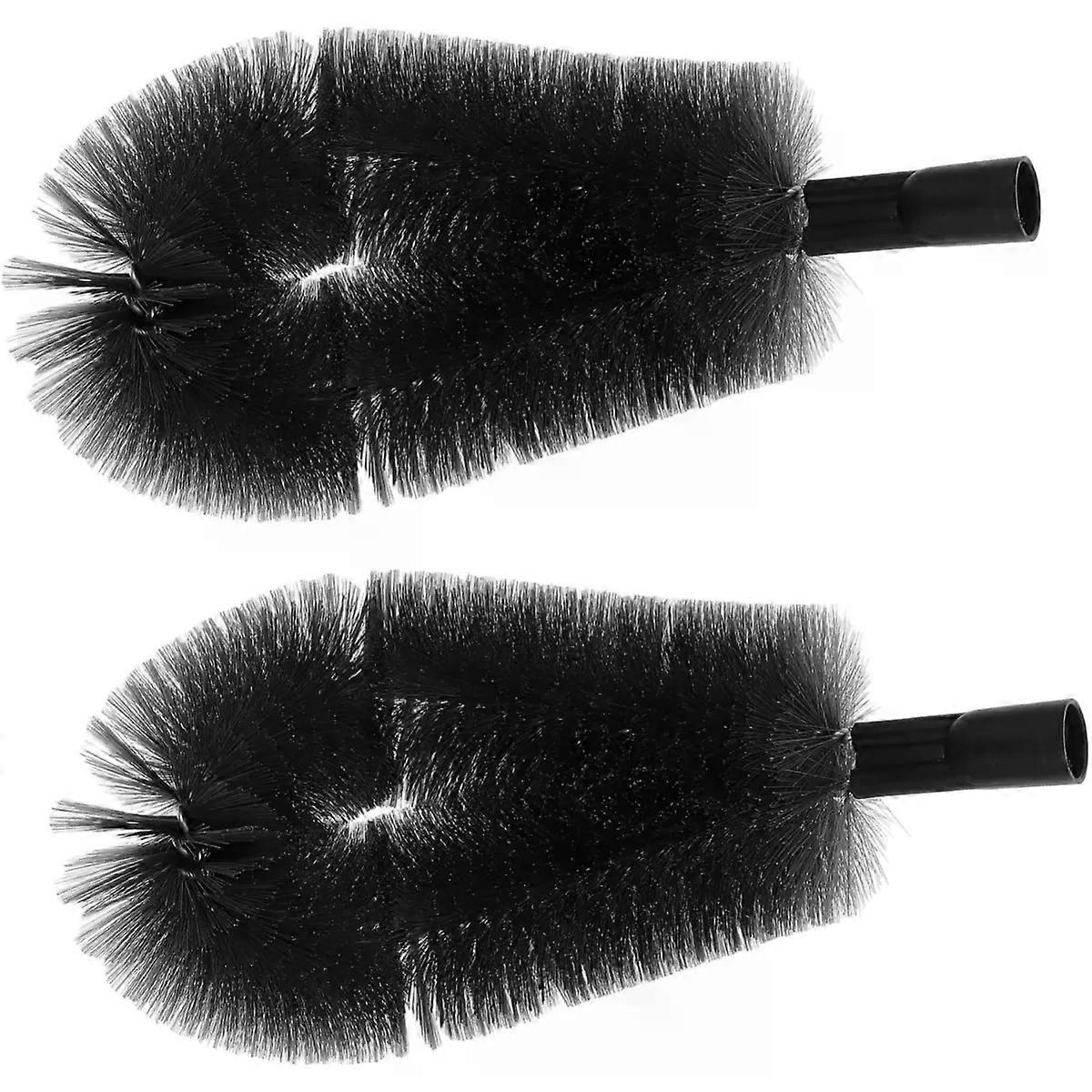 2pcs Gutter Cleaning Brush Head Threaded Leaf 24mm Roof Brush