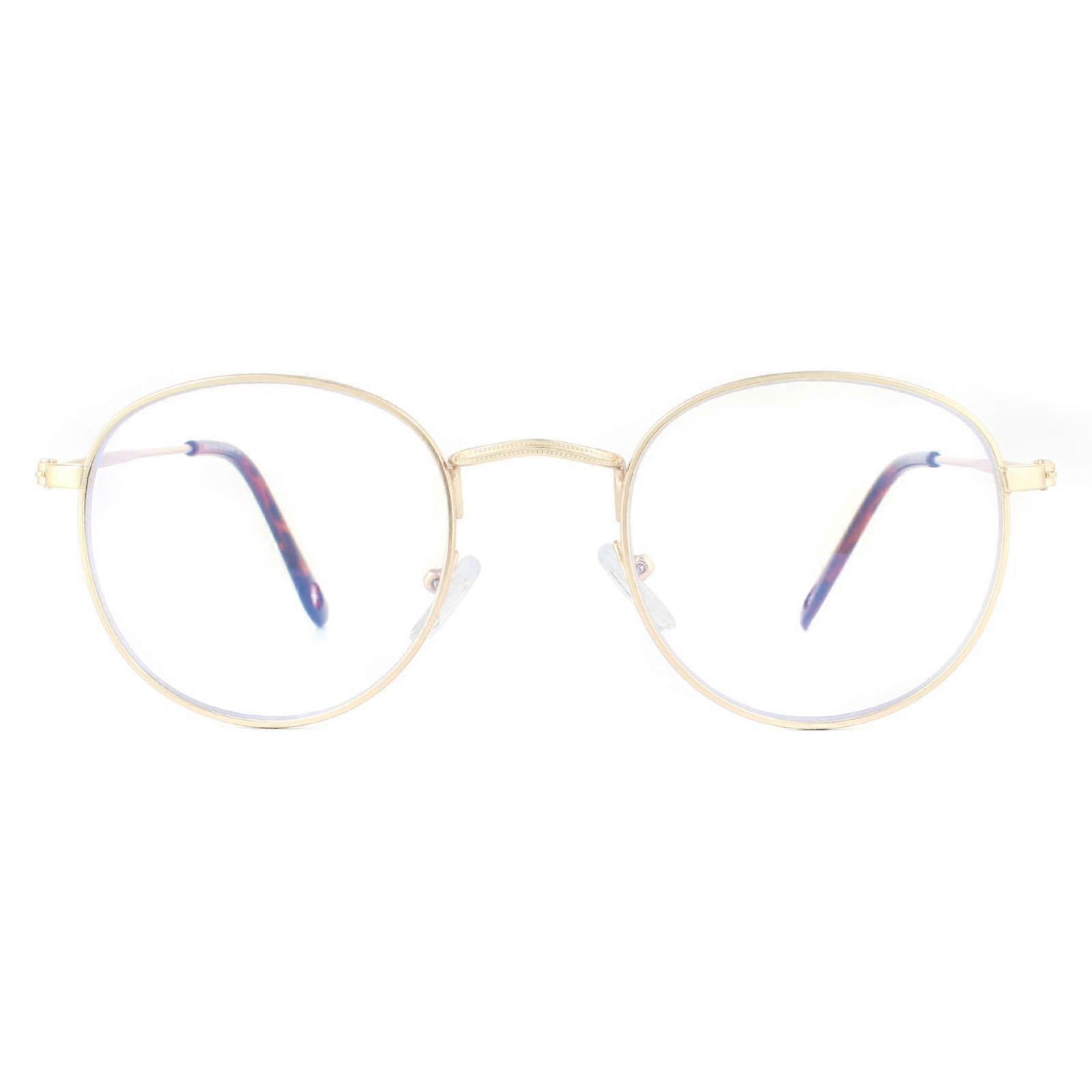 Durable Metal Round Glasses Blue Light Filter